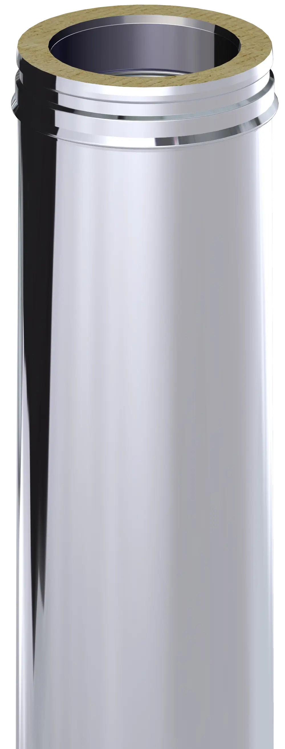 Een metalen buis van 94cm lang| Dinak dubbelwandige RVS buis 94cm 80mm