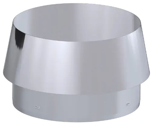 Dinak conisch eindstuk RVS 80mm