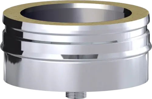 Toezichtdop met condens afloop voor RVS T-stuk 80mm