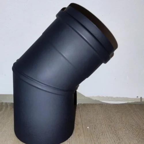 45 graden bocht mat zwart