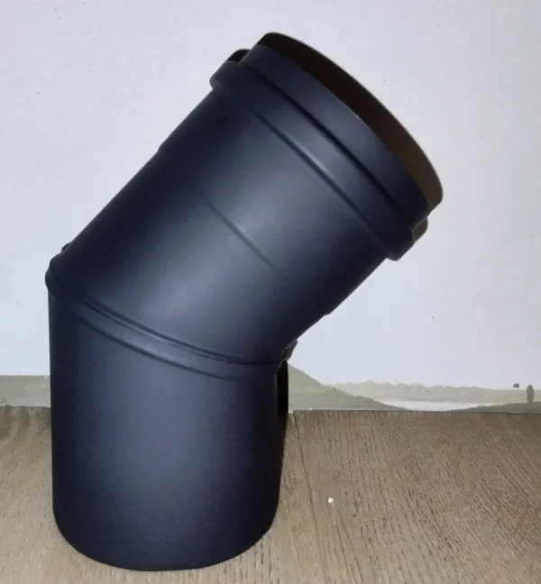 45 graden bocht mat zwart