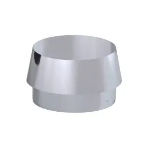 Dinak conisch eindstuk RVS 80mm