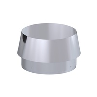 Dinak conisch eindstuk met gaas RVS 80mm