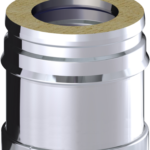 Dinak dubbelwandig RVS buis verstelbaar van 35cm tot 53cm 80mm