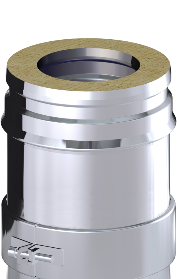 Dinak dubbelwandig RVS buis verstelbaar van 35cm tot 53cm 80mm