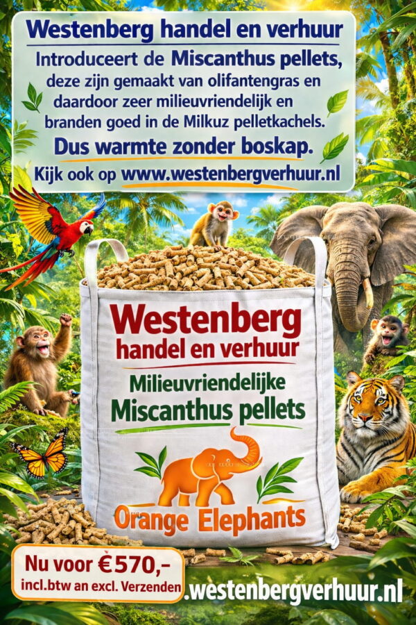 Miscanthus(olifantengras) pellets