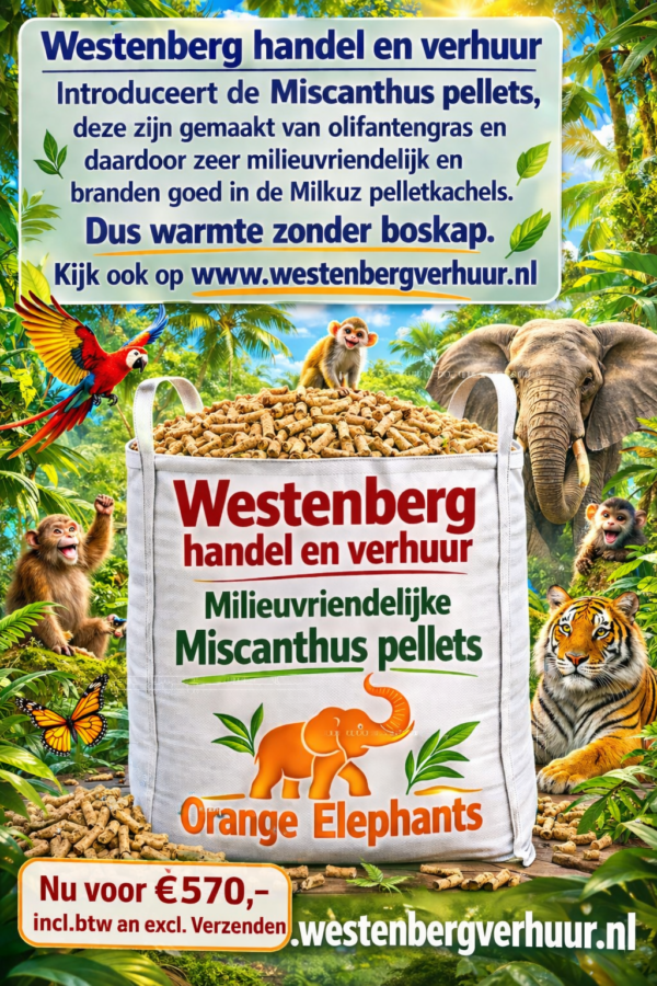Miscanthus(olifantengras) pellets