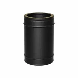 Recht element zwart 27cm 80mm