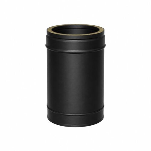 Recht element zwart 27cm 80mm