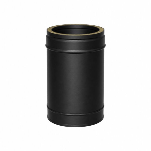 Recht element zwart 27cm 80mm