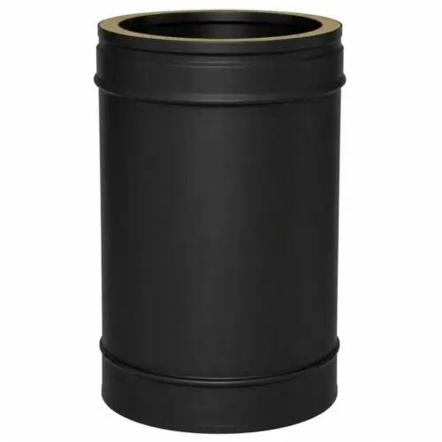 Recht element zwart 44cm 80mm