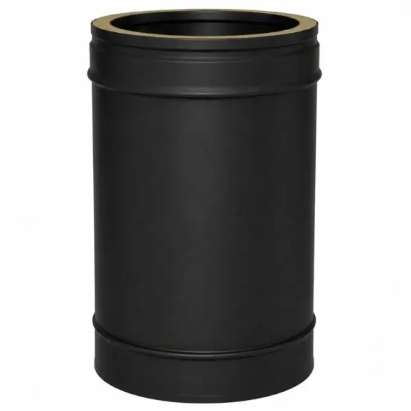 Recht element zwart 44cm 80mm