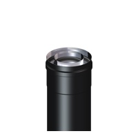 recht element 44cm zwart Diflux recht element 44cm
