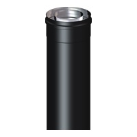 recht element 93cm zwart Diflux recht element 94cm